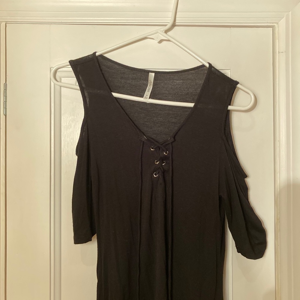 black tee shirt from active USA